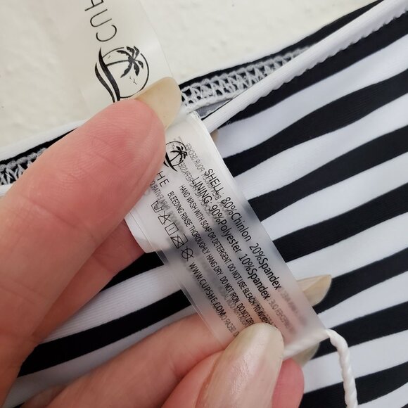 Cupshe Swim high waist striped bikini bottoms - Picture 3 of 6